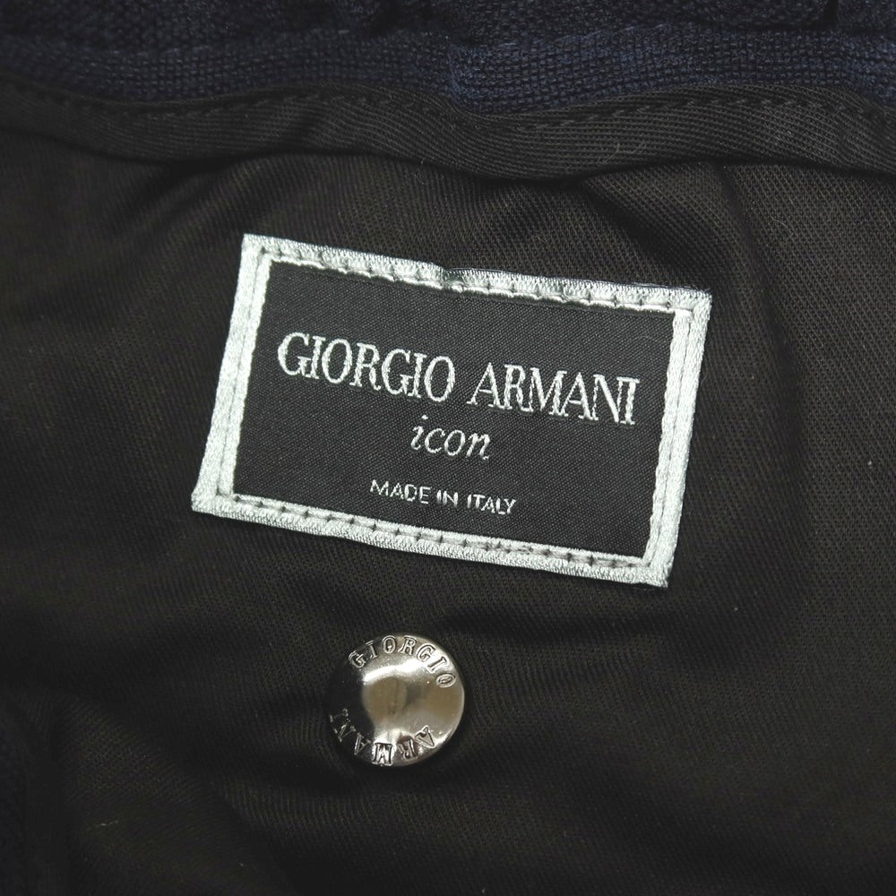 【中古】ジョルジオアルマーニ GIORGIO ARMANI icon キュプラ イージーパンツ ネイビー【サイズ48】【 状態ランクB 】【 メンズ 】