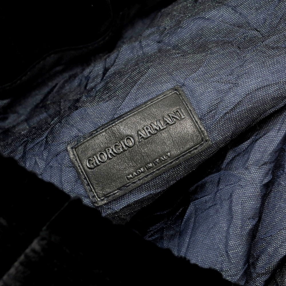 【中古】ジョルジオアルマーニ GIORGIO ARMANI レーヨンシルクナイロン コーデュロイ イージーパンツ ブラック【 46 】【 状態ランクB 】【 メンズ 】