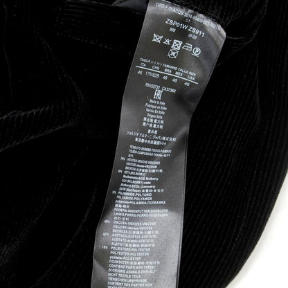 【中古】ジョルジオアルマーニ GIORGIO ARMANI レーヨンシルクナイロン コーデュロイ イージーパンツ ブラック【 46 】【 状態ランクB 】【 メンズ 】