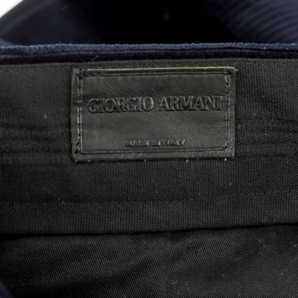 【中古】ジョルジオアルマーニ GIORGIO ARMANI ストレッチ コットンカシミヤ コーデュロイパンツ ネイビー【 46 】【 状態ランクB 】【 メンズ 】