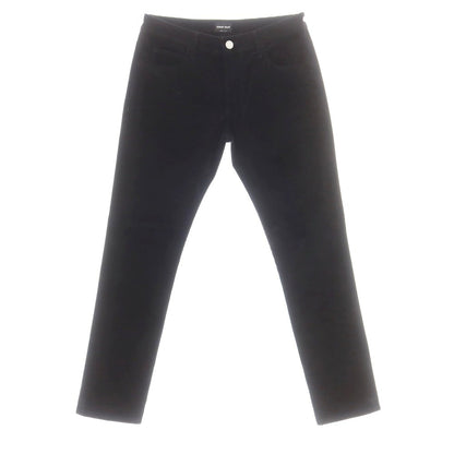 【中古】ジョルジオアルマーニ GIORGIO ARMANI ストレッチ コットンカシミヤ 細畝 コーデュロイパンツ ブラック【 31 】【 状態ランクB 】【 メンズ 】
