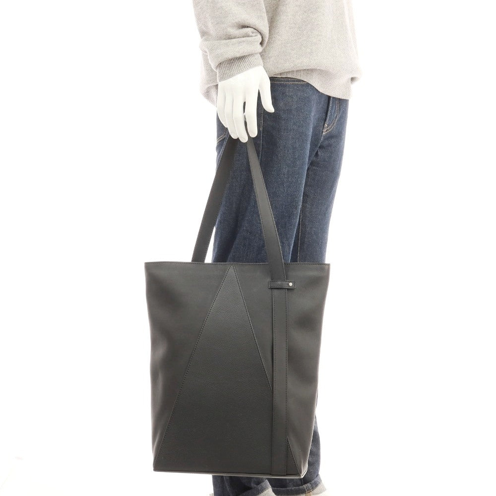 【中古】カミーユ フォルネ Camille Fournet 2WAY 型押し切り替えレザー トートバッグ ブラック【 状態ランクB 】【 ユニセックス 】