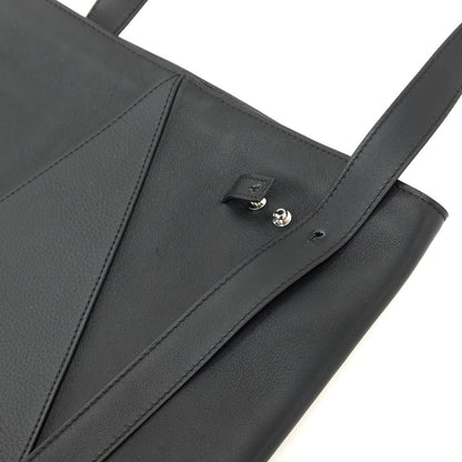 【中古】カミーユ フォルネ Camille Fournet 2WAY 型押し切り替えレザー トートバッグ ブラック【 状態ランクB 】【 ユニセックス 】