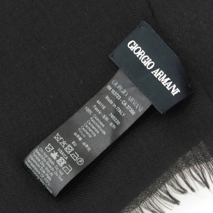 【中古】ジョルジオアルマーニ GIORGIO ARMANI カシミヤ 大判 ストール ブラック【 状態ランクB 】【 メンズ 】