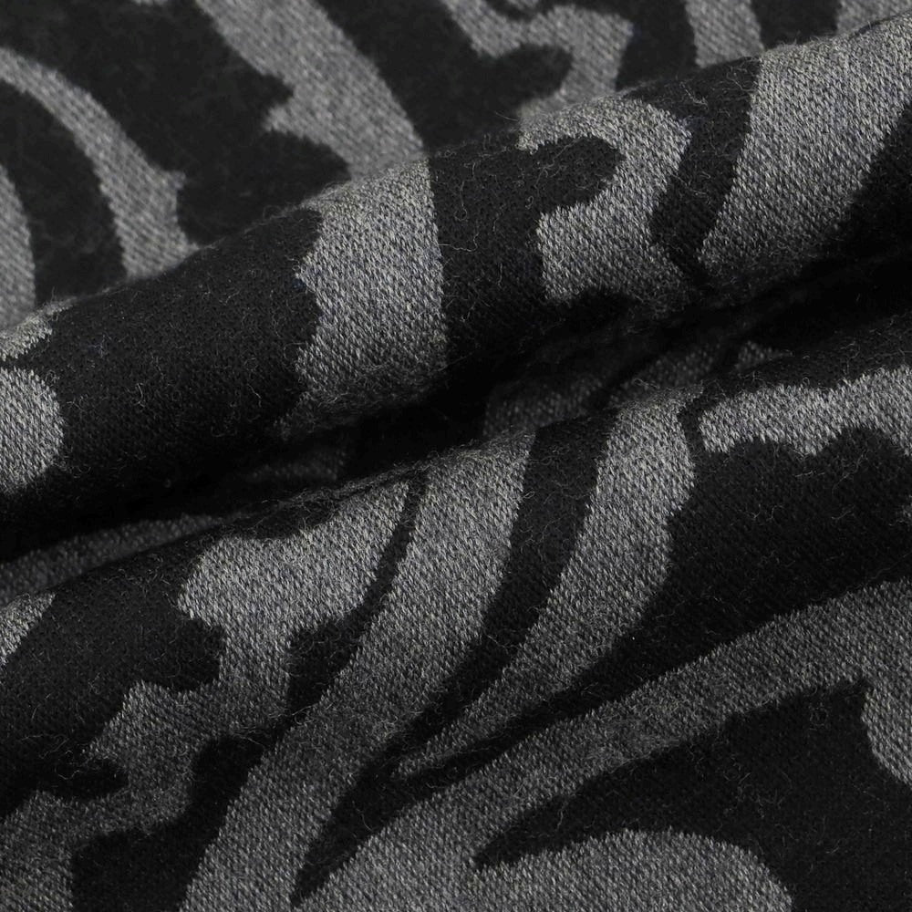 【中古】ジョルジオアルマーニ GIORGIO ARMANI リバーシブル ウールシルク マフラー ブラックxグレー【 状態ランクB 】【 メンズ 】