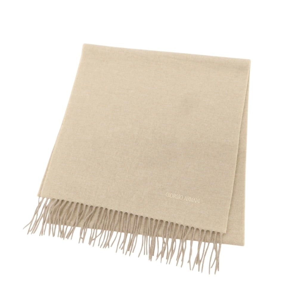 【中古】ジョルジオアルマーニ GIORGIO ARMANI ウール系 マフラー ベージュ【 状態ランクB 】【 メンズ 】