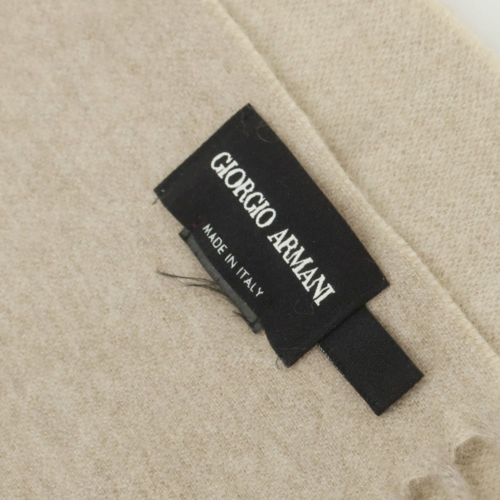 【中古】ジョルジオアルマーニ GIORGIO ARMANI ウール系 マフラー ベージュ【 状態ランクB 】【 メンズ 】