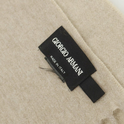 【中古】ジョルジオアルマーニ GIORGIO ARMANI ウール系 マフラー ベージュ【 状態ランクB 】【 メンズ 】