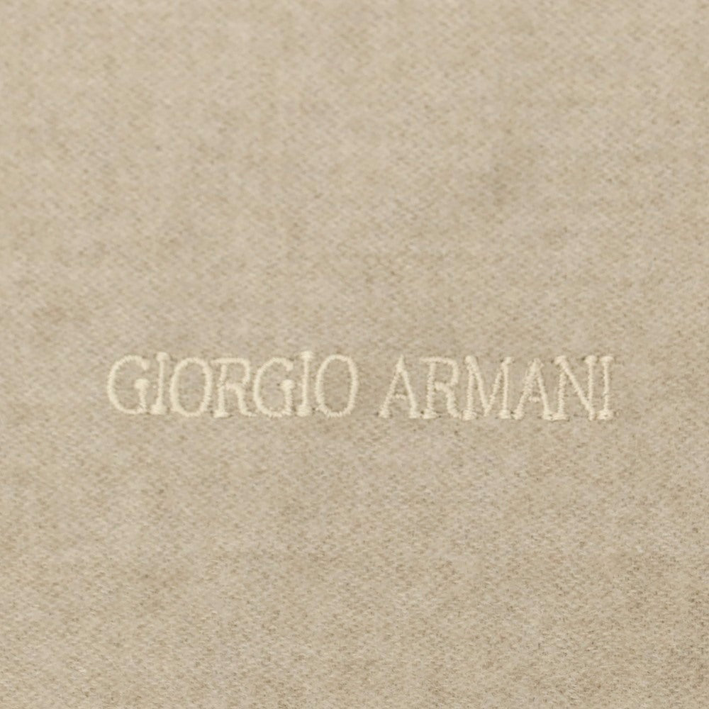 【中古】ジョルジオアルマーニ GIORGIO ARMANI ウール系 マフラー ベージュ【 状態ランクB 】【 メンズ 】
