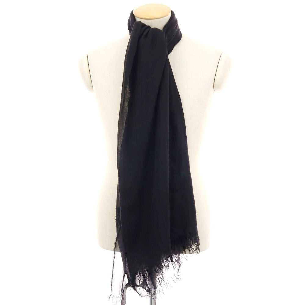 【中古】ジョルジオアルマーニ GIORGIO ARMANI モダールシルク 大判 ストール ブラック【 状態ランクB 】【 メンズ 】 [CPD]