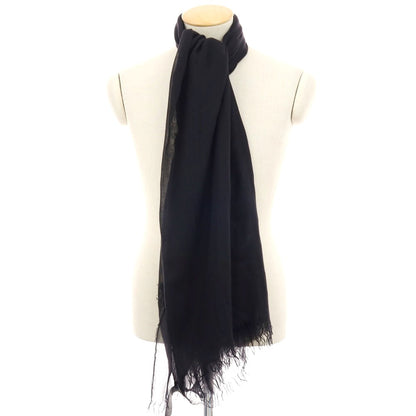 【中古】ジョルジオアルマーニ GIORGIO ARMANI モダールシルク 大判 ストール ブラック【 状態ランクB 】【 メンズ 】