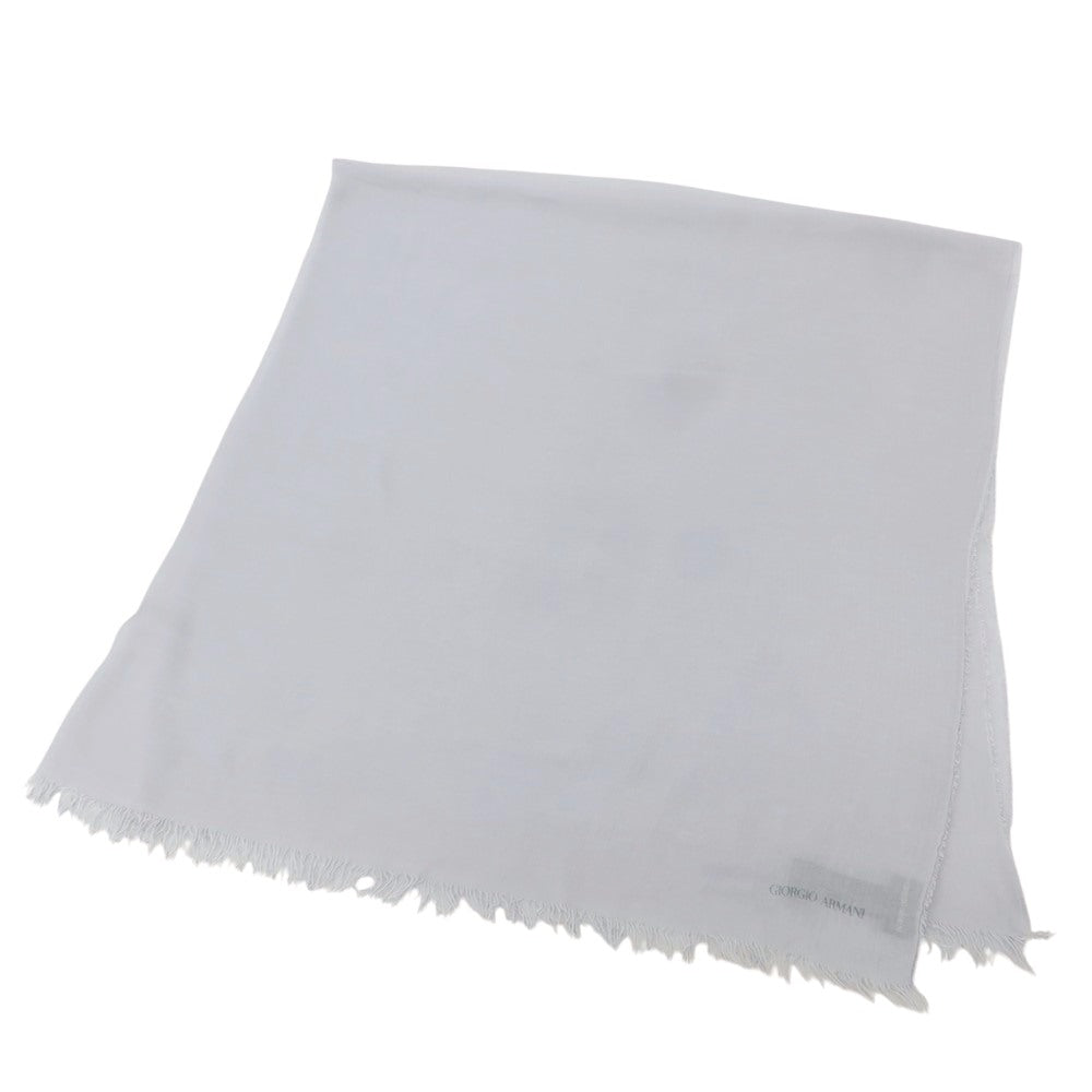 【中古】ジョルジオアルマーニ GIORGIO ARMANI モダールカシミヤ 大判 ストール ライトグレー【 状態ランクB 】【 メンズ 】