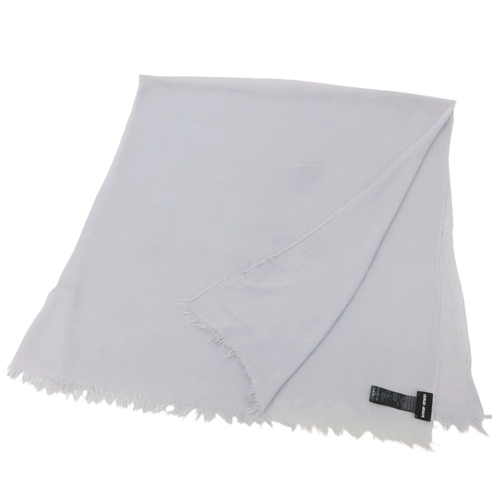 【中古】ジョルジオアルマーニ GIORGIO ARMANI モダールカシミヤ 大判 ストール ライトグレー【 状態ランクB 】【 メンズ 】