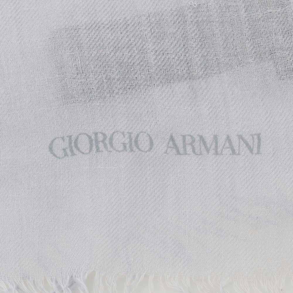 【中古】ジョルジオアルマーニ GIORGIO ARMANI モダールカシミヤ 大判 ストール ライトグレー【 状態ランクB 】【 メンズ 】