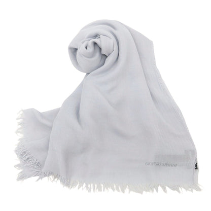 【中古】ジョルジオアルマーニ GIORGIO ARMANI モダールカシミヤ 大判 ストール ライトグレー【 状態ランクB 】【 メンズ 】
