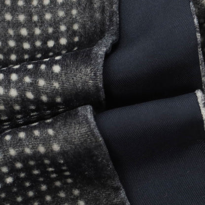 【中古】ジョルジオアルマーニ GIORGIO ARMANI レーヨンシルク ベロア マフラー ダークグレーxホワイト【 状態ランクC 】【 メンズ 】