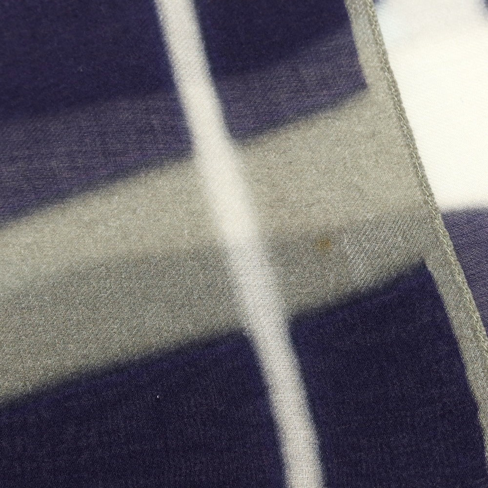 【中古】ジョルジオアルマーニ GIORGIO ARMANI シルク系 プリント ストール ネイビーxベージュ【 状態ランクB 】【 メンズ 】