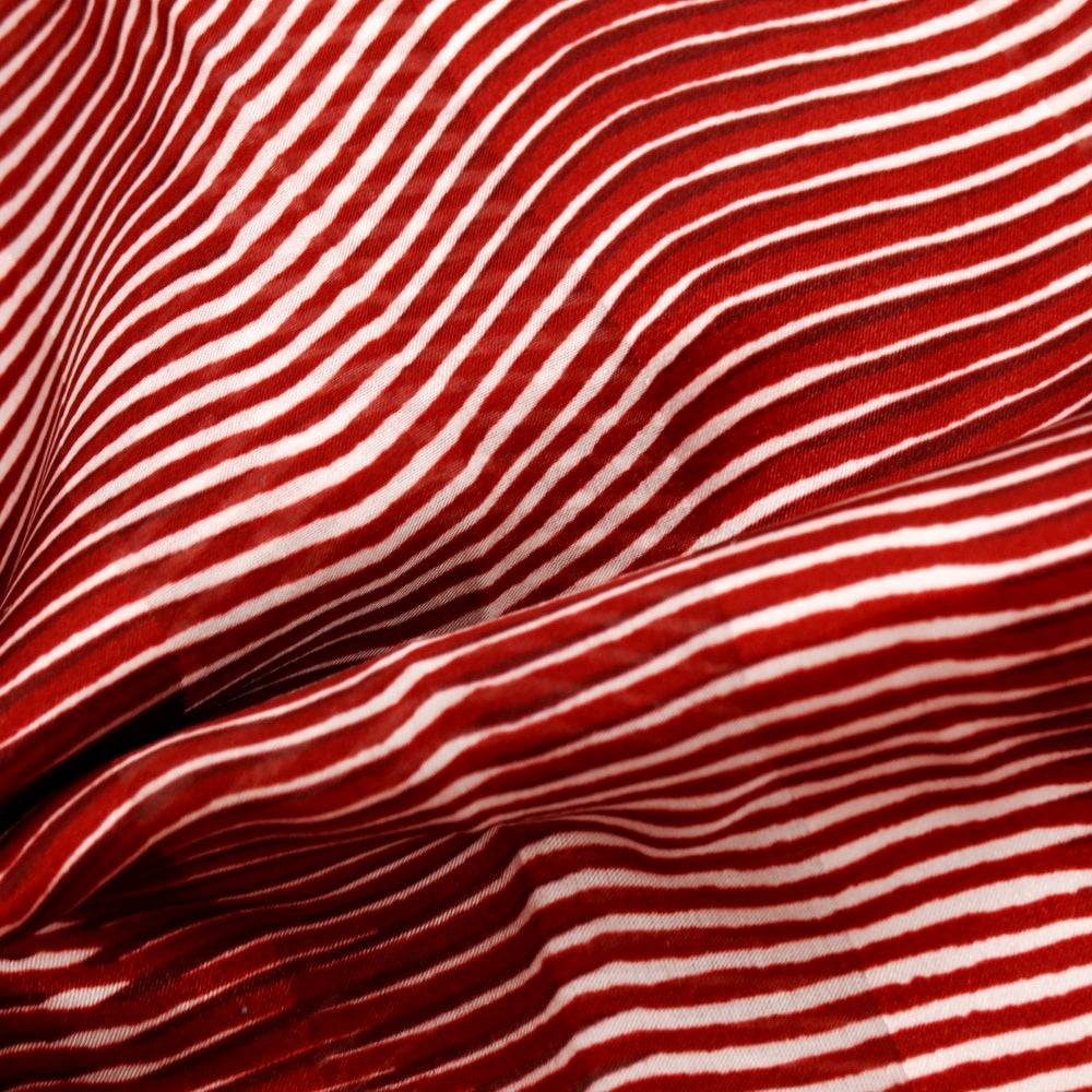 【中古】ジョルジオアルマーニ GIORGIO ARMANI シルク プリント ストール レッドxホワイト【 状態ランクB 】【 メンズ 】