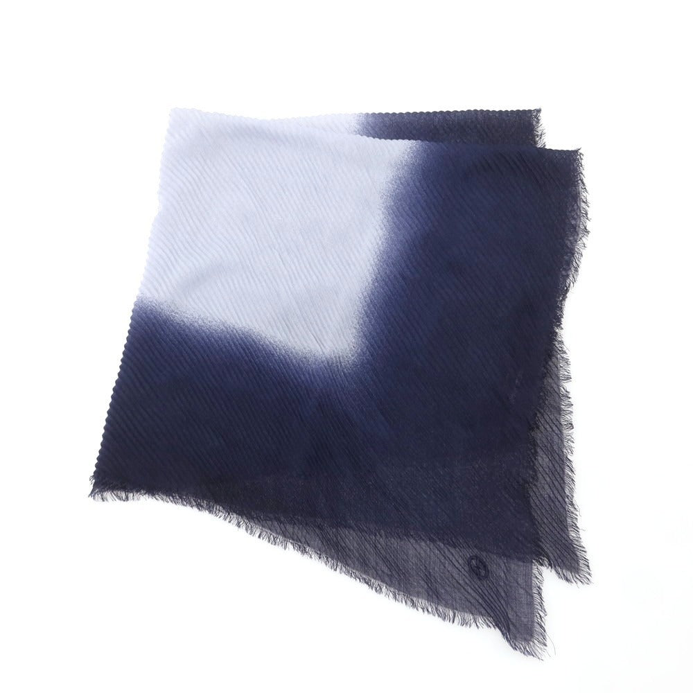 【中古】ジョルジオアルマーニ GIORGIO ARMANI レーヨン系 ストール ライトブルーxネイビー【 状態ランクB 】【 メンズ 】