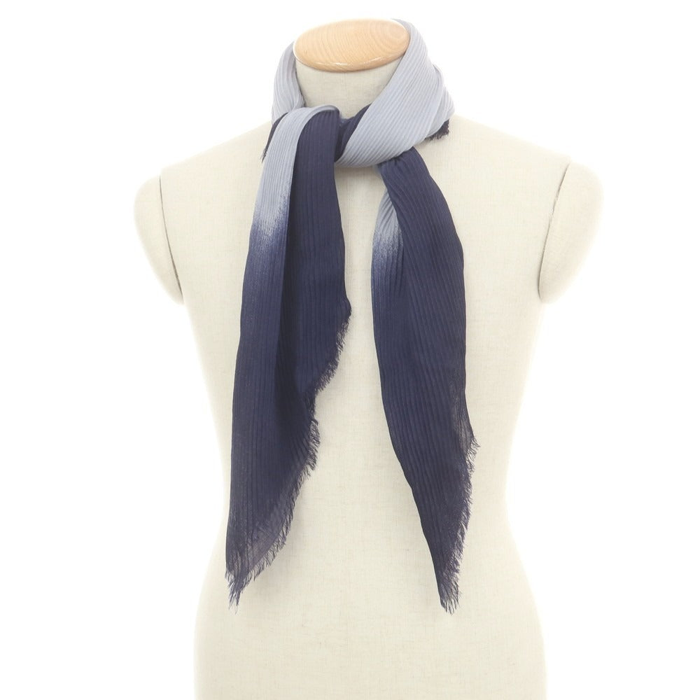 【中古】ジョルジオアルマーニ GIORGIO ARMANI レーヨン系 ストール ライトブルーxネイビー【 状態ランクB 】【 メンズ 】