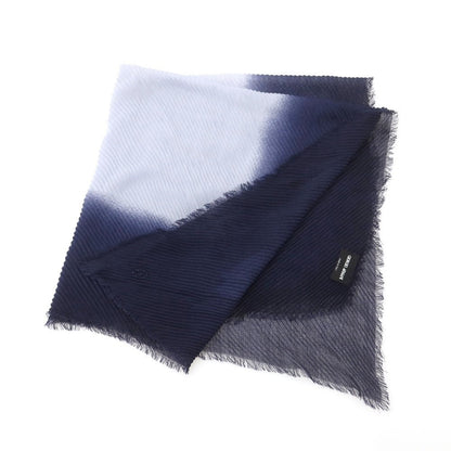 【中古】ジョルジオアルマーニ GIORGIO ARMANI レーヨン系 ストール ライトブルーxネイビー【 状態ランクB 】【 メンズ 】