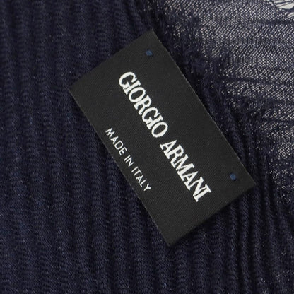【中古】ジョルジオアルマーニ GIORGIO ARMANI レーヨン系 ストール ライトブルーxネイビー【 状態ランクB 】【 メンズ 】