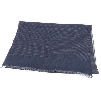 【中古】フランコフェラーリ FRANCO FERRARI リネン ドット ストール ネイビー【 状態ランクC 】【 メンズ 】