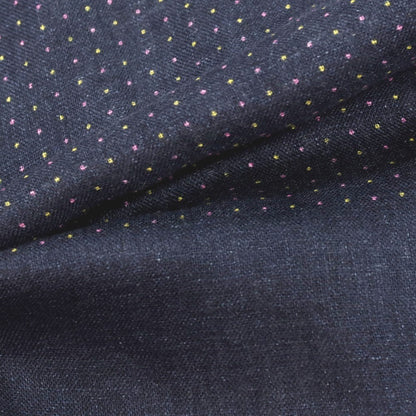 【中古】フランコフェラーリ FRANCO FERRARI リネン ドット ストール ネイビー【 状態ランクC 】【 メンズ 】