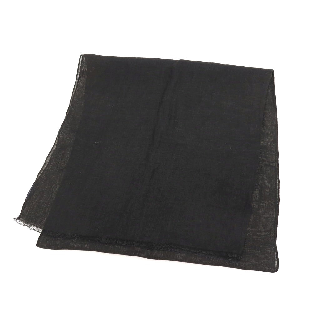 【中古】フランコバッシ FRANCO BASSI リネン系 ストール ブラック【 状態ランクB 】【 メンズ 】