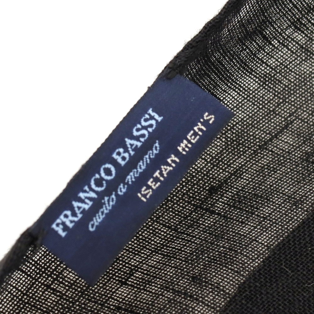 【中古】フランコバッシ FRANCO BASSI リネン系 ストール ブラック【 状態ランクB 】【 メンズ 】