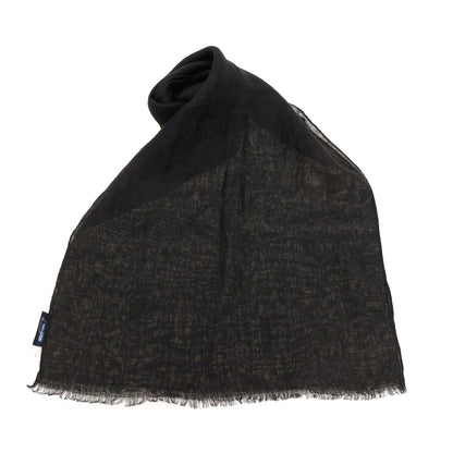 【中古】フランコバッシ FRANCO BASSI リネン系 ストール ブラック【 状態ランクB 】【 メンズ 】