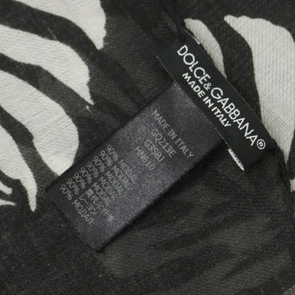 【中古】ドルチェアンドガッバーナ DOLCE&amp;GABBANA レーヨンカシミヤ マフラー ブラックxホワイト【 状態ランクC 】【 メンズ 】