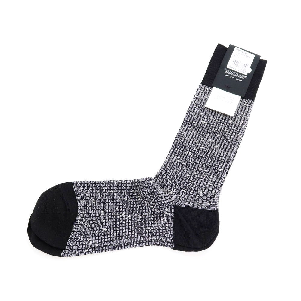 【中古】【未使用】エンポリオ アルマーニ EMPORIO ARMANI ナイロンレーヨンアクリル ソックス 靴下 ブラックxホワイト【サイズ25-27cm】【 状態ランクS 】【 メンズ 】