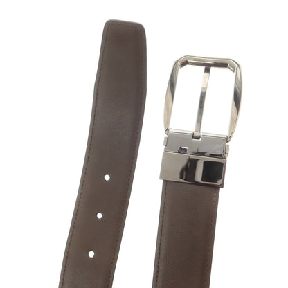 【中古】エルメネジルドゼニア Ermenegildo Zegna リバーシブル レザー ベルト ブラックxブラウン【 表記なし 】【 状態ランクB 】【 メンズ 】