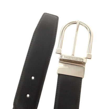 【中古】エルメネジルドゼニア Ermenegildo Zegna リバーシブル レザー ベルト ブラックxブラウン【 表記なし 】【 状態ランクC 】【 メンズ 】