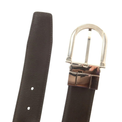 【中古】エルメネジルドゼニア Ermenegildo Zegna リバーシブル レザー ベルト ブラックxブラウン【 表記なし 】【 状態ランクC 】【 メンズ 】