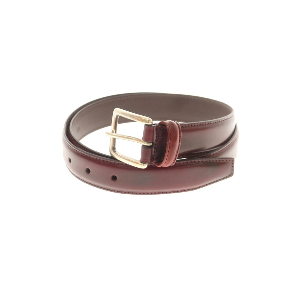 【中古】アンダーソンズ Andersons カーフ レザー ベルト バーガンディ【 90 】【 状態ランクA 】【 メンズ 】