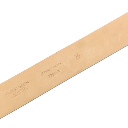 【中古】ジョルジオアルマーニ GIORGIO ARMANI GAロゴ 型押し レザー ベルト ブラック【 34 】【 状態ランクB 】【 メンズ 】