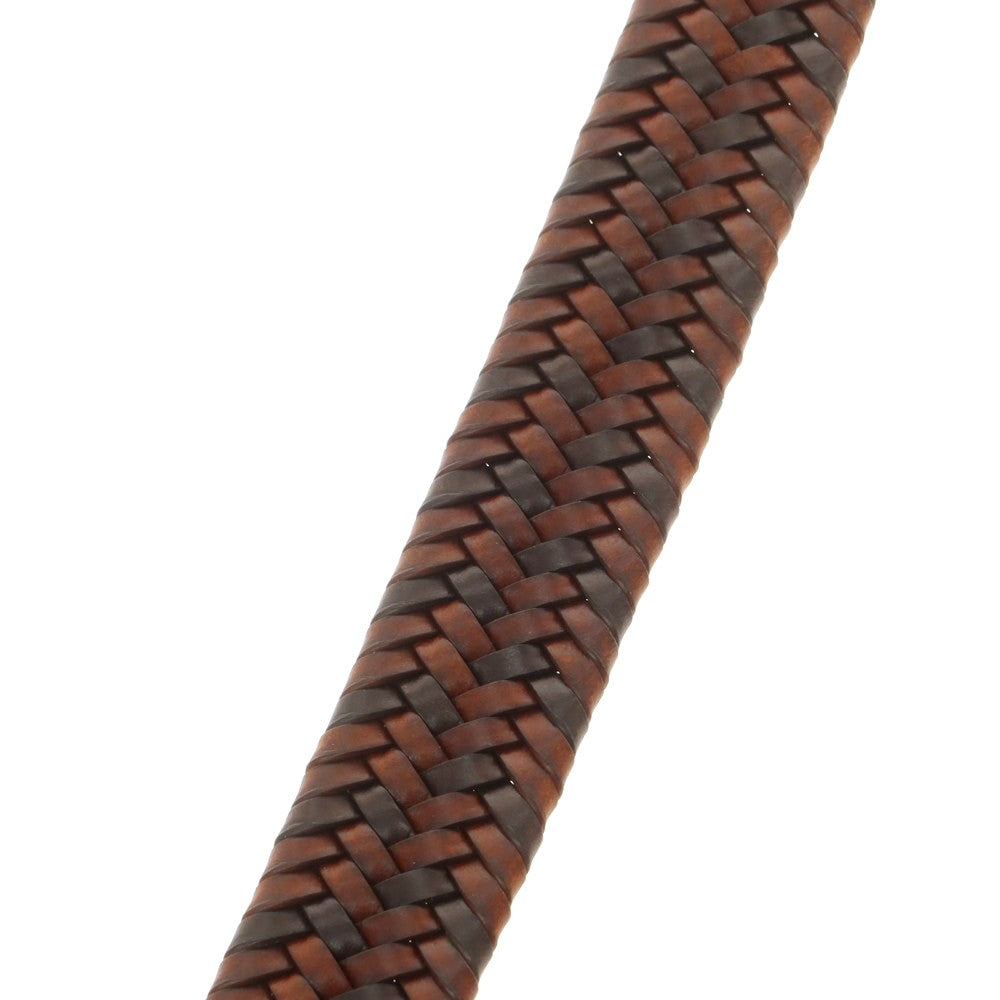 【中古】プレリー PRAIRIE GINZA ストレッチ レザー メッシュ ベルト ブラウン【 表記なし 】【 状態ランクA 】【 メンズ 】