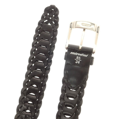 【中古】ノストロアテュー nostroatout レザー メッシュ ベルト ブラック【 85 】【 状態ランクB 】【 メンズ 】