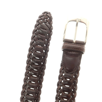 【中古】ノストロアテュー nostroatout レザー メッシュ ベルト ダークブラウン【 85 】【 状態ランクB 】【 メンズ 】