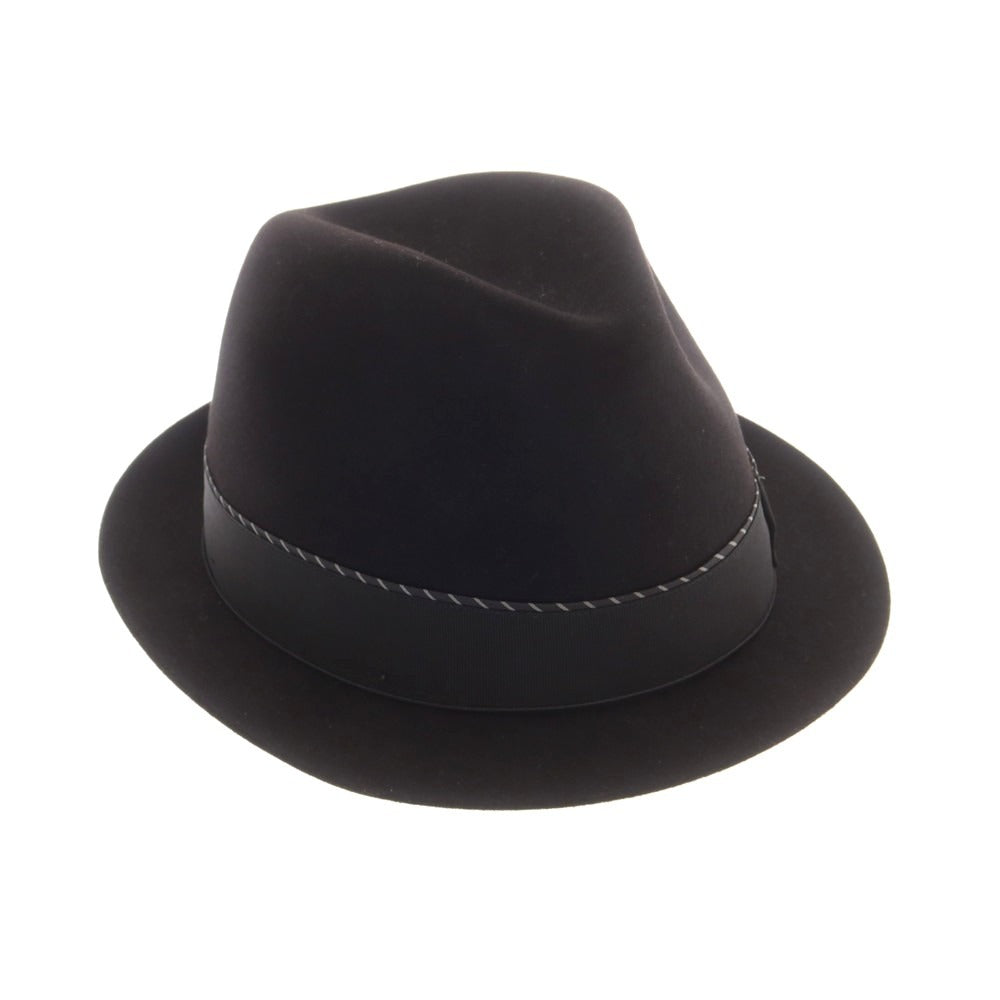 【中古】ボルサリーノ Borsalino ビーバー 中折れ ハット ブラックxブラック【 58 】【 状態ランクB 】【 メンズ 】