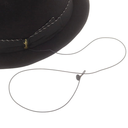 【中古】ボルサリーノ Borsalino ビーバー 中折れ ハット ブラックxブラック【 58 】【 状態ランクB 】【 メンズ 】