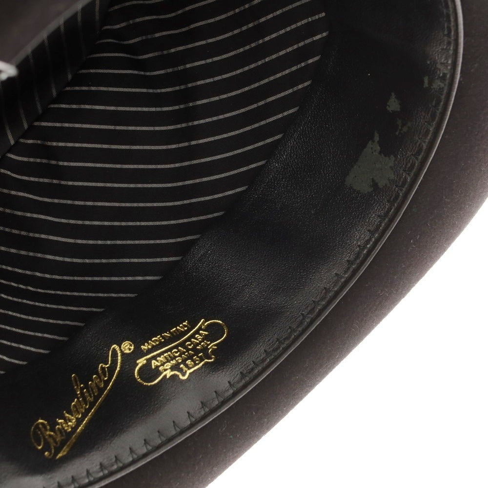 【中古】ボルサリーノ Borsalino ビーバー 中折れ ハット ブラックxブラック【 58 】【 状態ランクB 】【 メンズ 】
