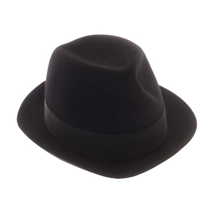 【中古】ボルサリーノ Borsalino ラビット 中折れ ハット ブラックxブラック【 59 】【 状態ランクB 】【 メンズ 】