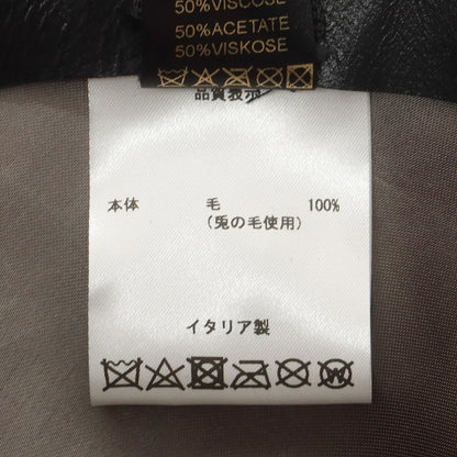 【中古】ボルサリーノ Borsalino ラビット 中折れ ハット ブラックxブラック【 59 】【 状態ランクB 】【 メンズ 】