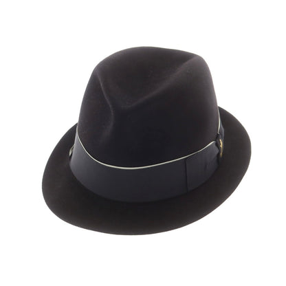 【中古】ボルサリーノ Borsalino ラビット 中折れ ハット ブラックxミントブルー【 58 】【 状態ランクB 】【 メンズ 】