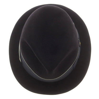 【中古】ボルサリーノ Borsalino ラビット 中折れ ハット ブラックxミントブルー【 58 】【 状態ランクB 】【 メンズ 】