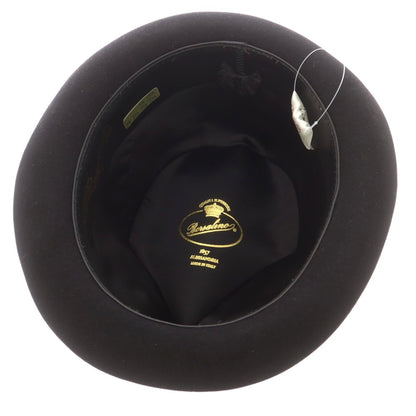 【中古】ボルサリーノ Borsalino ラビット 中折れ ハット ブラックxミントブルー【 58 】【 状態ランクB 】【 メンズ 】