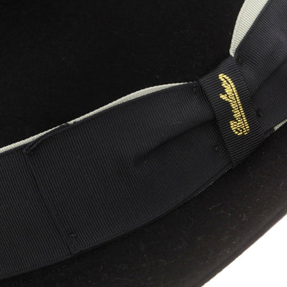 【中古】ボルサリーノ Borsalino ラビット 中折れ ハット ブラックxミントブルー【 58 】【 状態ランクB 】【 メンズ 】